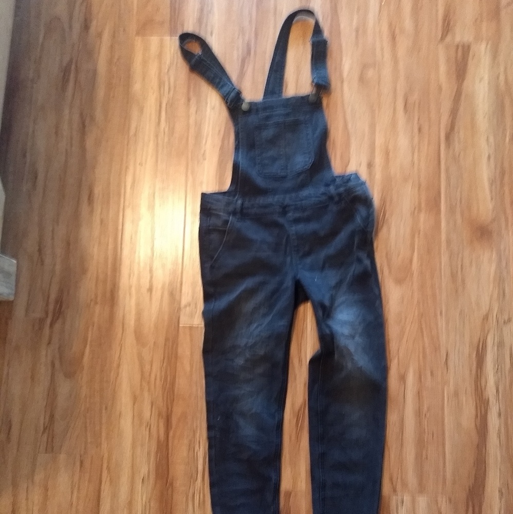 Black dollhouse overalls